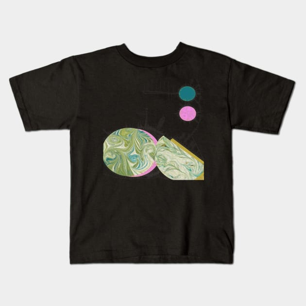 Circles #1 Kids T-Shirt by MarbleCloud